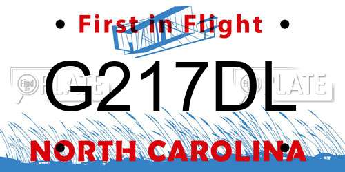 G217DL North Carolina License Plate