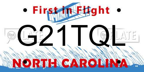 G21TQL North Carolina License Plate