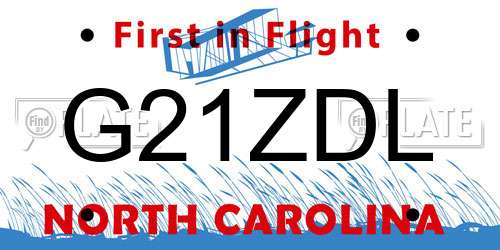 G21ZDL North Carolina License Plate