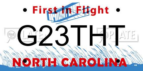 G23THT North Carolina License Plate