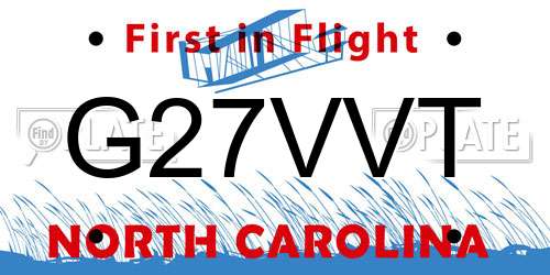 G27VVT North Carolina License Plate