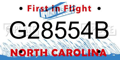 G28554B North Carolina License Plate