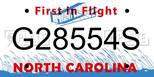 G28554S North Carolina License Plate
