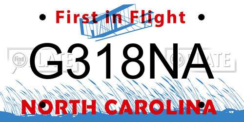 G318NA North Carolina License Plate