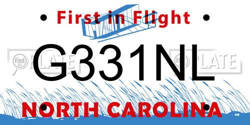 G331NL North Carolina License Plate