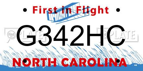 G342HC North Carolina License Plate