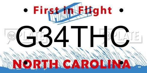 G34THC North Carolina License Plate