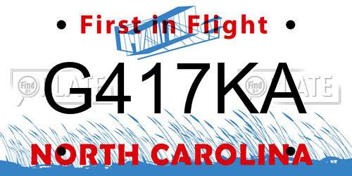 G417KA North Carolina License Plate