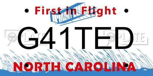 G41TED North Carolina License Plate