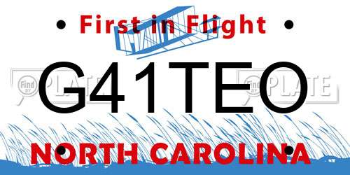 G41TEO North Carolina License Plate