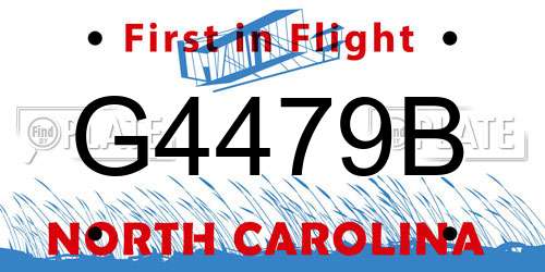 G4479B North Carolina License Plate