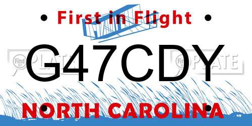 G47CDY North Carolina License Plate