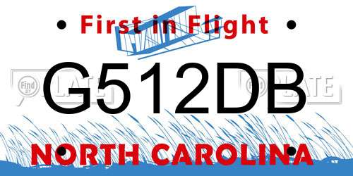 G512DB North Carolina License Plate