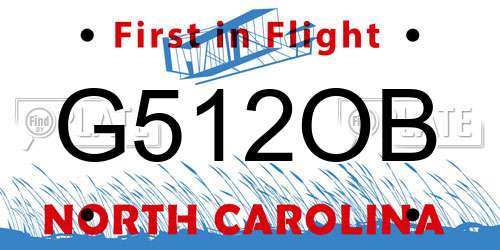 G512OB North Carolina License Plate