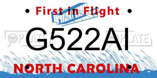 G522AI North Carolina License Plate