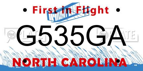 G535GA North Carolina License Plate