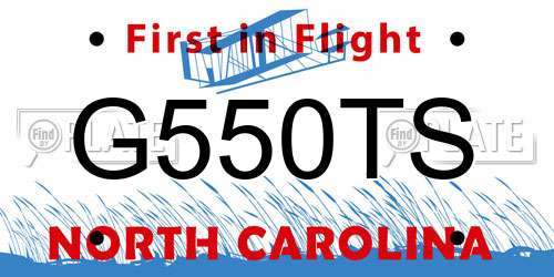 G550TS North Carolina License Plate