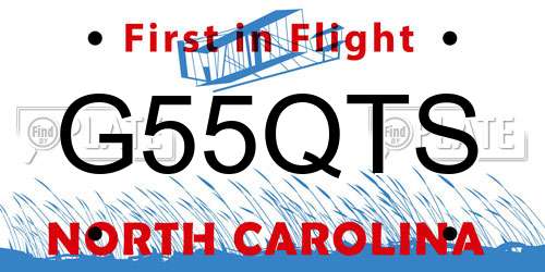 G55QTS North Carolina License Plate