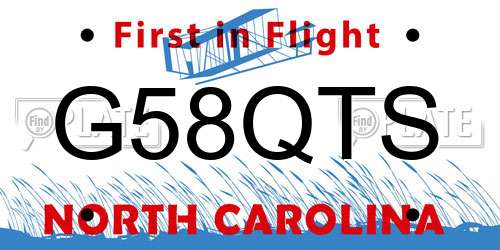 G58QTS North Carolina License Plate