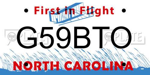 G59BTO North Carolina License Plate