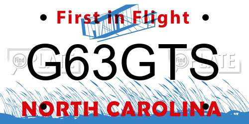 G63GTS North Carolina License Plate