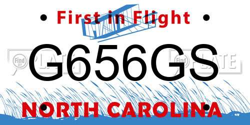 G656GS North Carolina License Plate
