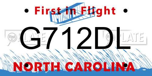 G712DL North Carolina License Plate
