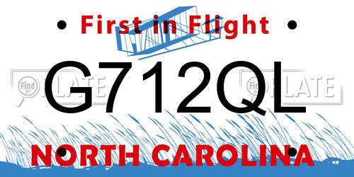 G712QL North Carolina License Plate