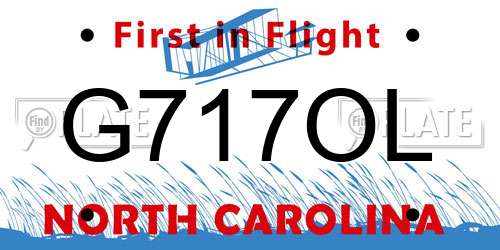G717OL North Carolina License Plate