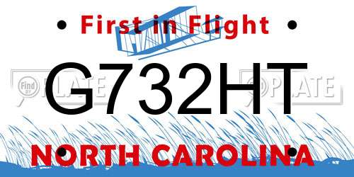 G732HT North Carolina License Plate