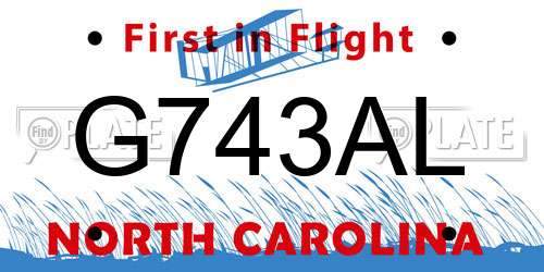 G743AL North Carolina License Plate