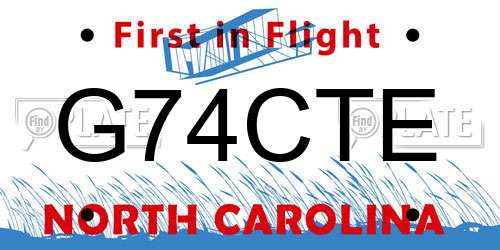 G74CTE North Carolina License Plate