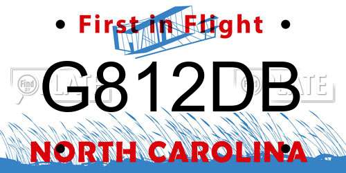 G812DB North Carolina License Plate