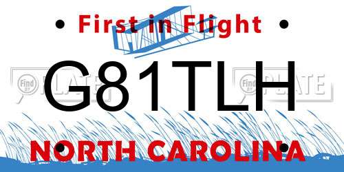 G81TLH North Carolina License Plate