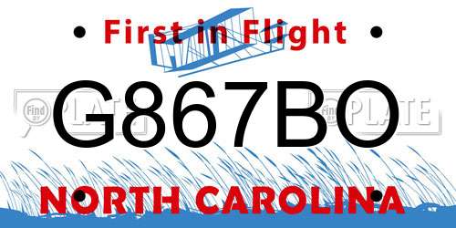 G867BO North Carolina License Plate
