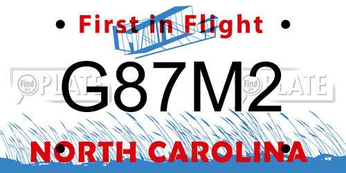 G87M2 North Carolina License Plate