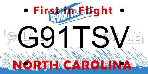G91TSV North Carolina License Plate