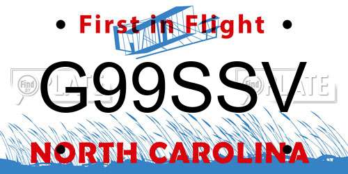 G99SSV North Carolina License Plate