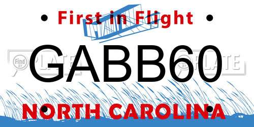 GABB60 North Carolina License Plate