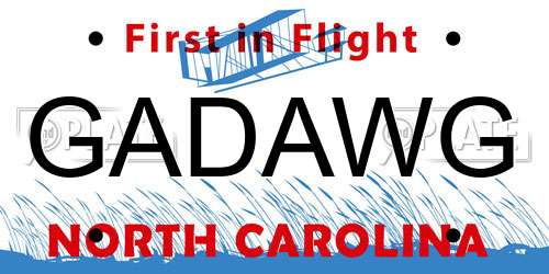 GADAWG North Carolina License Plate