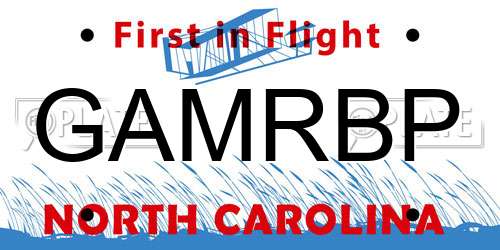 GAMRBP North Carolina License Plate