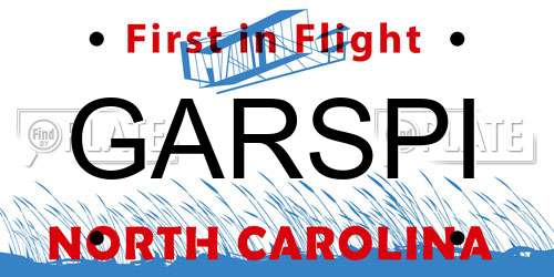 GARSPI North Carolina License Plate