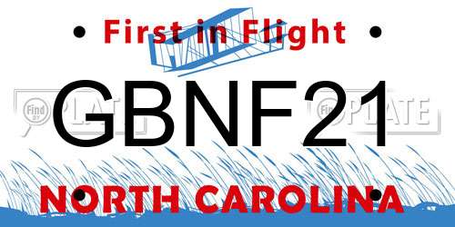 GBNF21 North Carolina License Plate