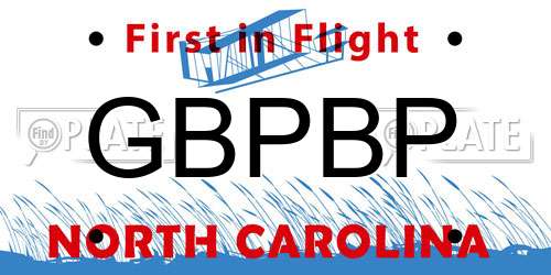 GBPBP North Carolina License Plate