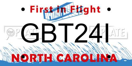 GBT24I North Carolina License Plate