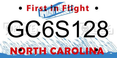 GC6S128 North Carolina License Plate
