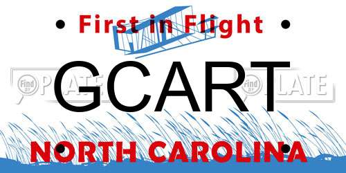 GCART North Carolina License Plate