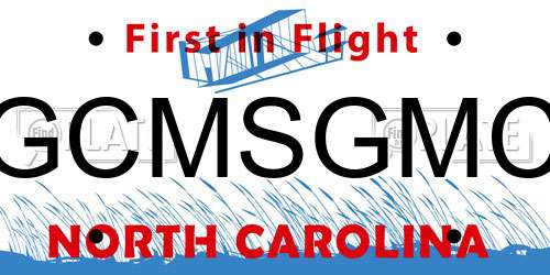 GCMSGMC North Carolina License Plate