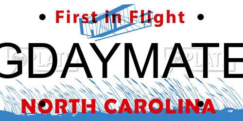 GDAYMATE North Carolina License Plate