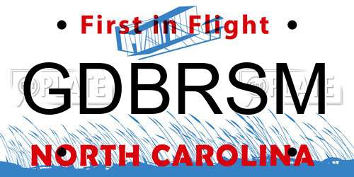 GDBRSM North Carolina License Plate
